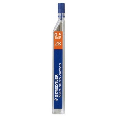 MINAS MICRO CARBON 250, 0,5MM, GRAD. 2B STAEDTLER 250 05-2B (MIN12) (Espera 4 dias)